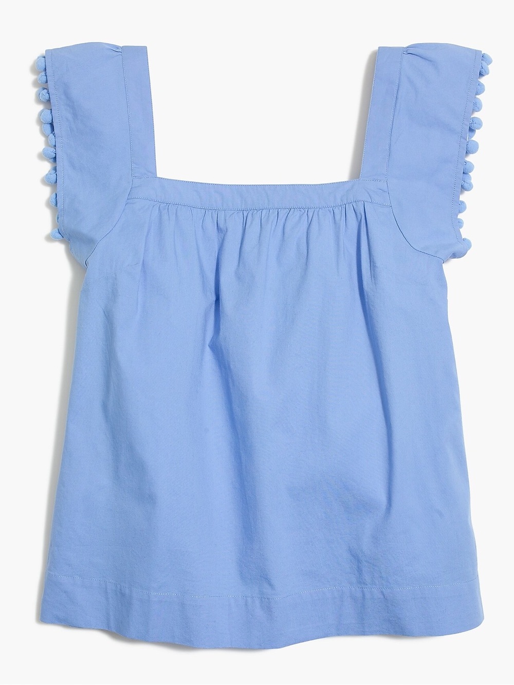 J. Crew Factory Light Blue Cotton Square Neck Tank Top